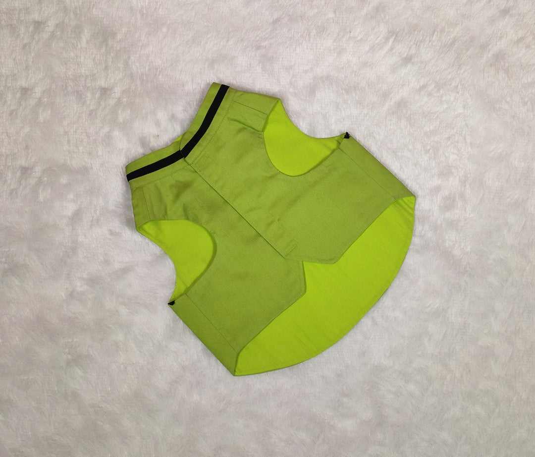 Zari Embroidery Cotton Lace Work Green Jacket From Floobie Tails