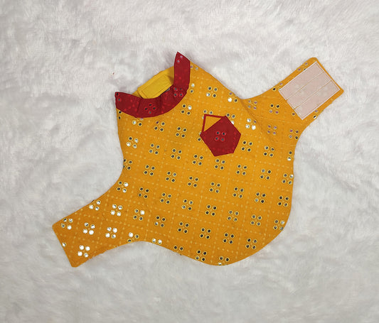Mirror Work Yellow Straight Jacket From Floobie Tails