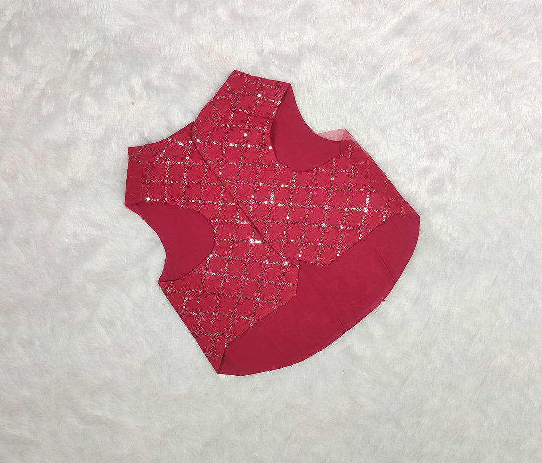 Sequence Work Net Dupatta Jacket From Floobie Tails