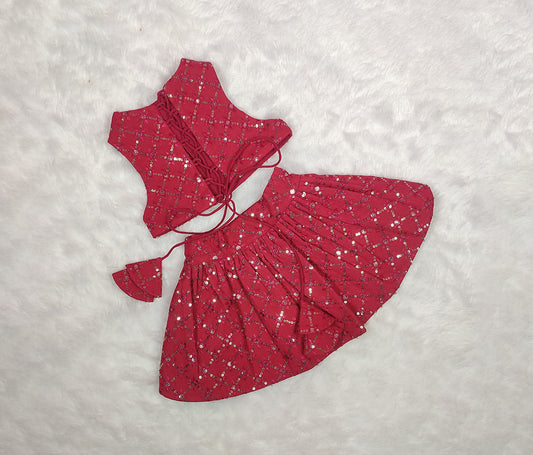 Sequence Work Lehenga with Cord Choli Set From Floobie Tails