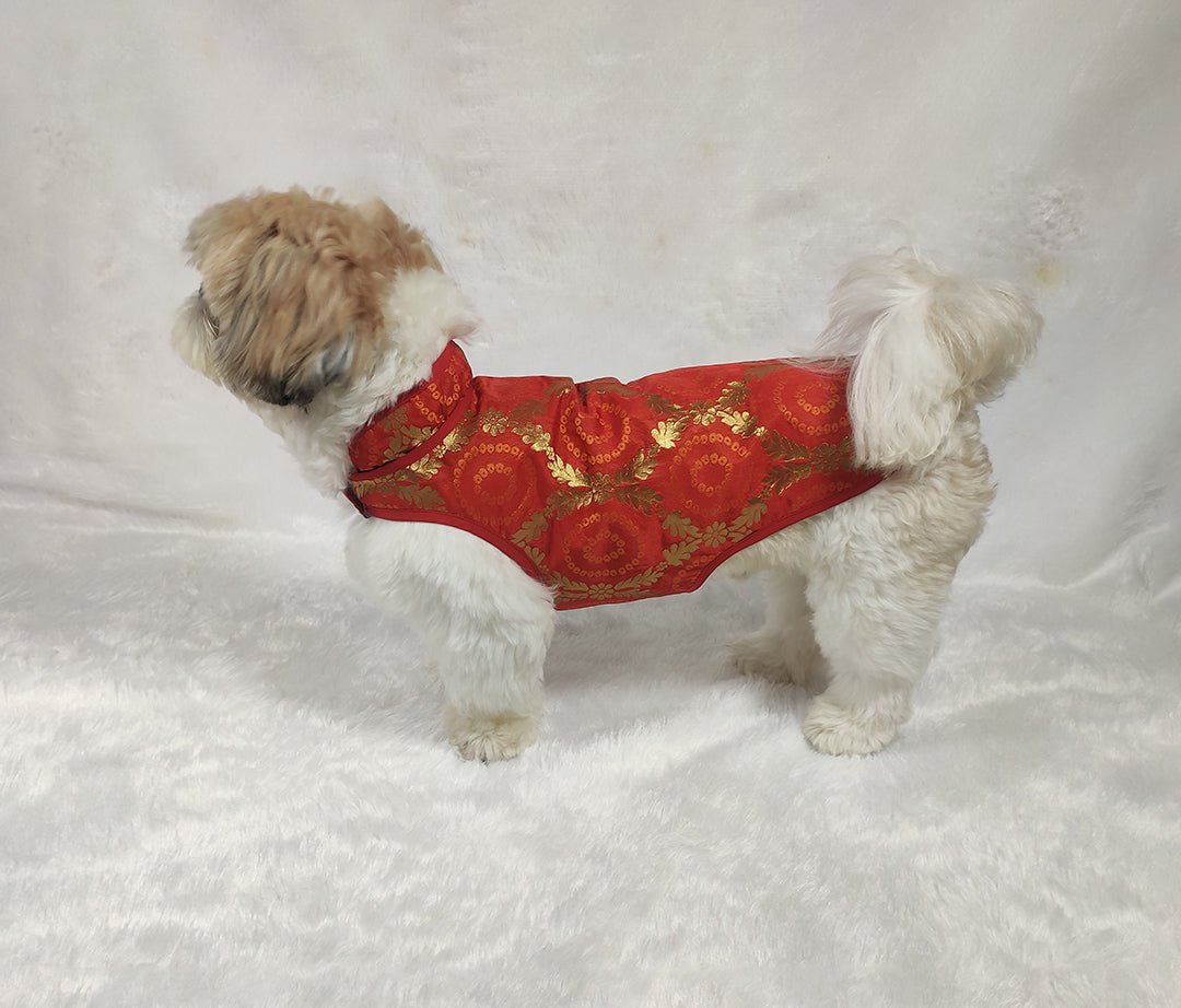 Orange Brocade Straight Jacket From Floobie Tails