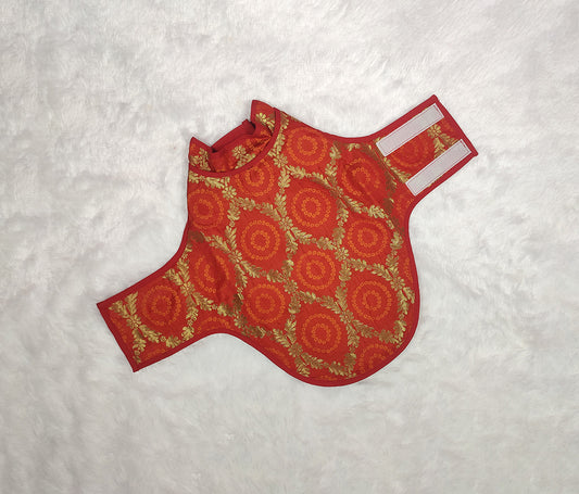 Orange Brocade Straight Jacket From Floobie Tails