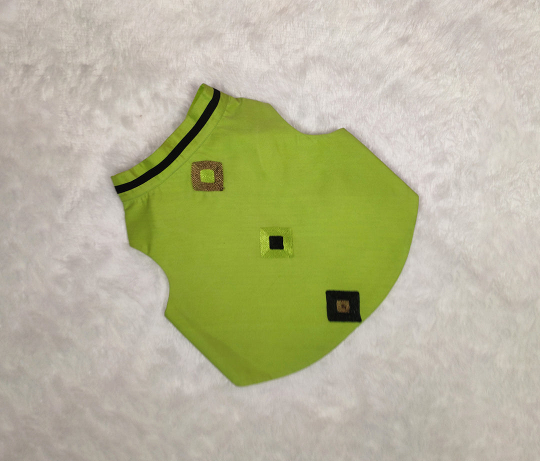 Zari Embroidery Cotton Lace Work Green Jacket From Floobie Tails