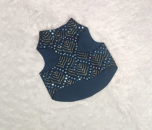 Georgette Embroidery Mirror Work Jacket From Floobie Tails