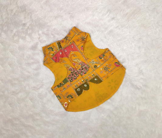 Embroidery Work Yellow Jacket From Floobie Tails