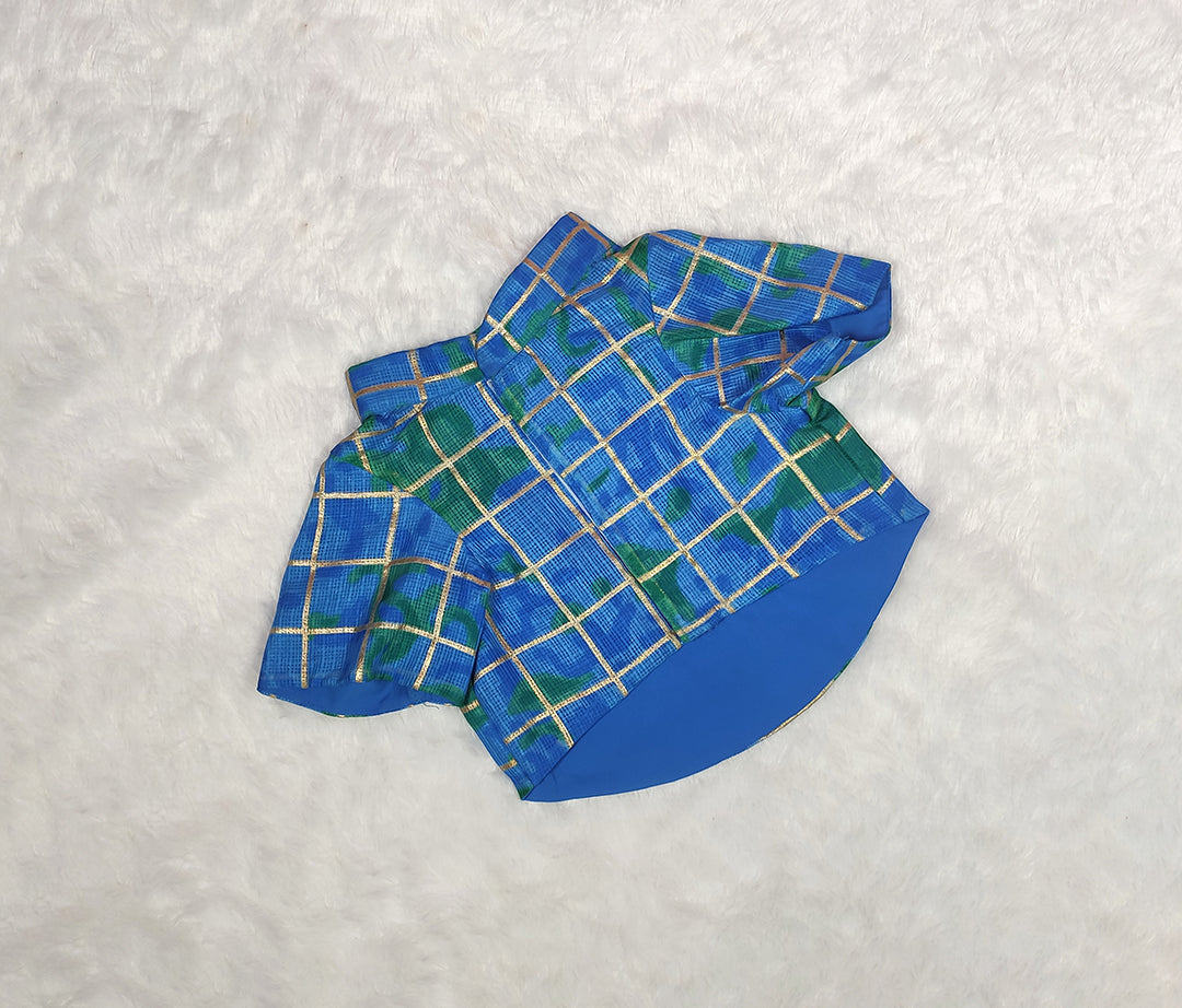 Kota Doria Jodhpuri Shirt From Floobie Tails