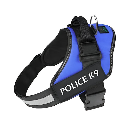 No Pull Reflective Personalized Dog Harness Blue